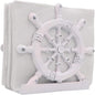 THDC Nautical Napkin Holder, Lunch, Dinner, Nautical Collection Napkin Holder, Made of Metal (Wheel Distressed Pink)
