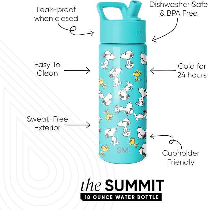 Simple Modern Peanuts Kids Water Bottle & Toddler Cup | 18oz | Insulated - Image 2