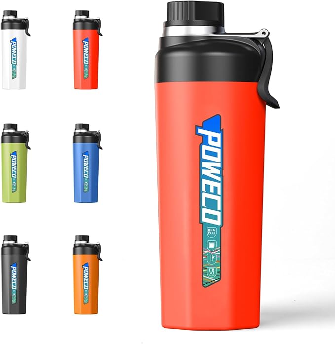 Ceramic Lined Water Bottle, 18 oz Insulated Travel Mug by Unknown