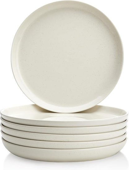Sweese Porcelain Dessert Plates 7.4 Inch Set of 6 - Dove Gray Salad Plates, Dishwasher Microwave Safe, Smooth Glaze