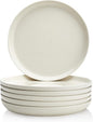 Sweese Porcelain Dessert Plates 7.4 Inch Set of 6 - Dove Gray Salad Plates, Dishwasher Microwave Safe, Smooth Glaze