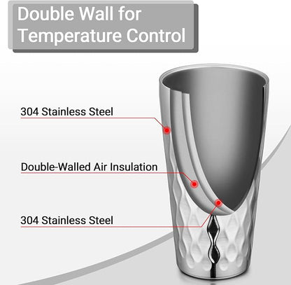 Beasea Stainless Steel Cups 19 oz, 6 Pack Large 18.6oz 550ml Stainless Steel - Image 4