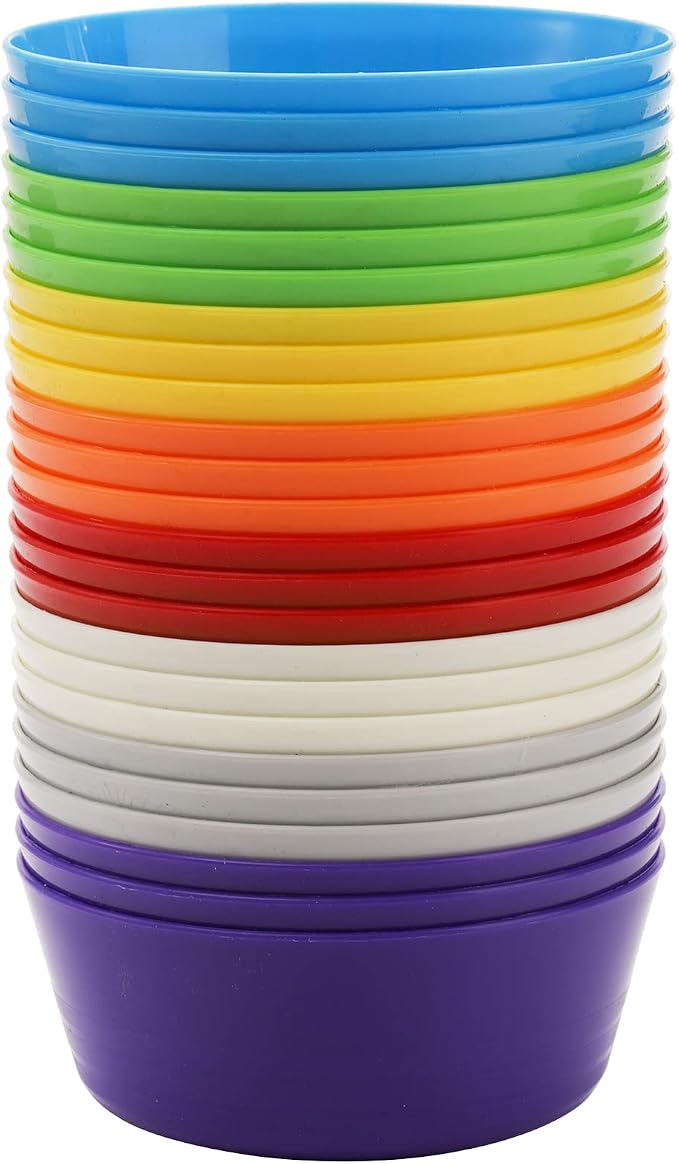 Frcctre 24 Pack Kids Plastic Bowls, 11 Oz Unbreakable Children Bowls Set - Image 7