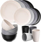Quatish 16 Pcs Unbreakable Plates and Bowls, Plastic Dinnerware Sets by Quatish