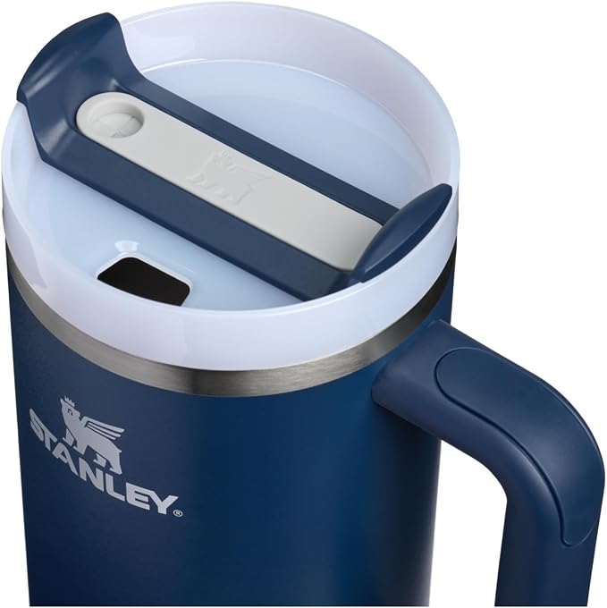 STANLEY Quencher H2.0 Flow State Tumbler, 40 oz, Dark Navy | Handle and Straw | - Image 2