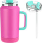 Hydraful 64 oz Tumbler with Handle and Straw by Hydraful
