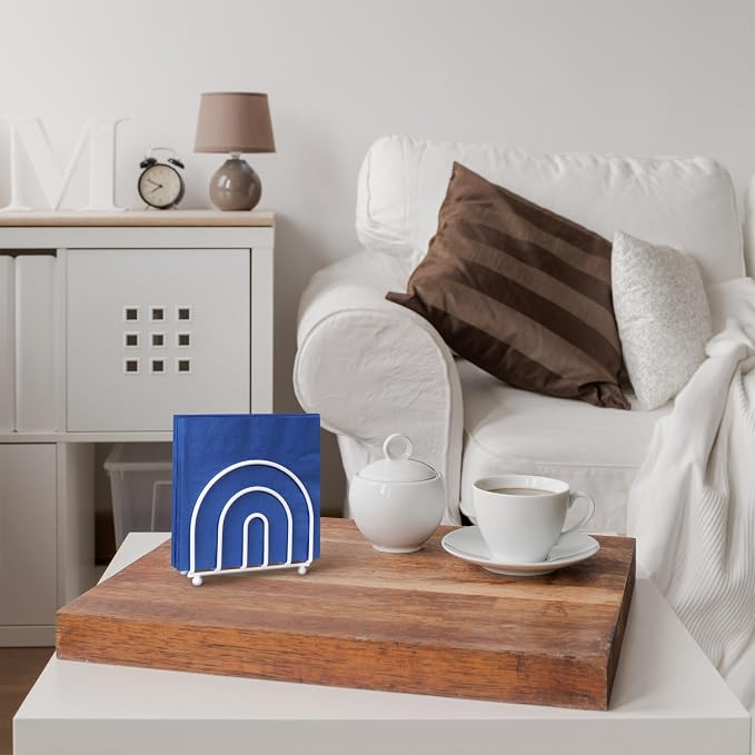 Blue Donuts White Arc Collection Napkin Holder – Napkin Holders - Image 6