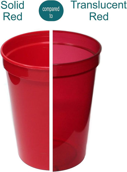 Rolling Sands 16 oz. Reusable Plastic Stadium Cups, 8 Pack, Made in USA - Image 3