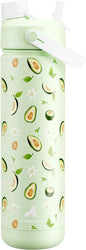 POWCAN 26 oz Insulated Water Bottle: 2-in-1 Straw and Spout Lid, Leak-proof | by POWCAN