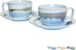 Bosmarlin Ceramic Cappuccino Cup and Saucer Set of 2, 10 Oz, Dishwasher and by Bosmarlin
