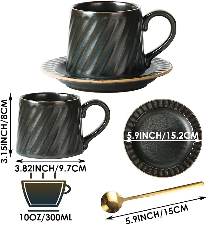 Vintage Ceramic Tea Cup and Saucer Set - Image 2