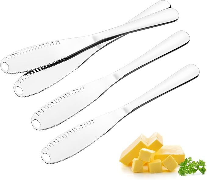 Butter Spreader Knife 4 Pcs Stainless Steel Butter Knife by Sirmme