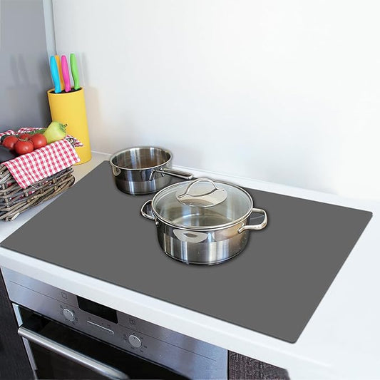 2MM Thick Silicone Countertop Mat, 31.5"x 23.6" Silicone Mats for Kitchen Counter, Nonslip Heat Resistant Mat, Large Kitchen Counter Mats, Waterproof Countertop Protector, Dark Gray