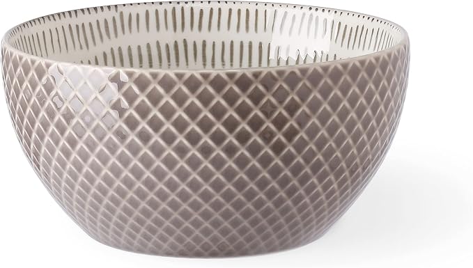 Signature Housewares Pad Print Set of 4 Assorted Bowls 6", PP Gray - Image 6
