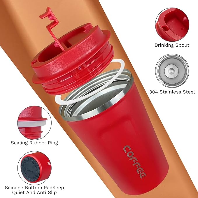 SPLMIFA Travel coffee mugs leak-proof, reusable coffee cup - Image 3
