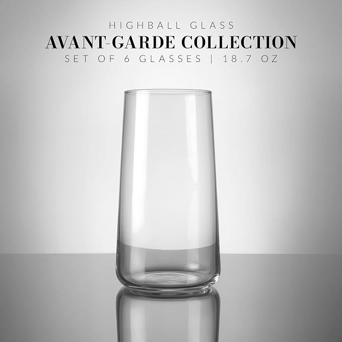 Krosno Water Glasses Set of 6, 18.3 oz, Avant-Garde Collection | Drinking - Image 4