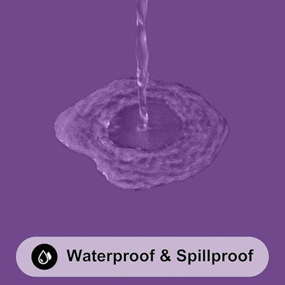 Smiry Rectangle Tablecloth, Elastic Fitted Flannel Backed Vinyl Tablecloths for 6ft Folding Tables, Waterproof Wipeable Table Covers for Indoor, Outdoor, Camping and Picnic (Purple, 30"x72")