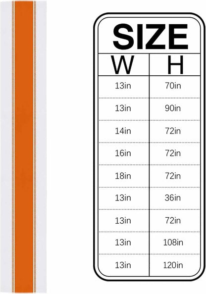 Orange Stripes Table Runners, Farmhouse Table Runner Dresser Scarves 72 inches - Image 6
