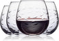 SHOSHIN Handmade Crystal Hand-cut Stemless wine glass (Fish set of 4)