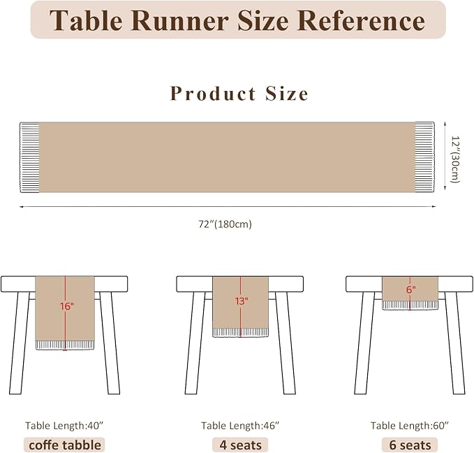Boho Macrame Table Runner with Tassels 72in White Farmhouse Runner | Macrame - Image 3