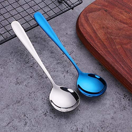 Buyer Star Bouillon Spoon Sets, 7-Inch Round Soup Spoons, Stainless Steel - Image 2