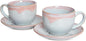 Bosmarlin Ceramic Cappuccino Cup and Saucer Set of 2, 9 Oz, Coffee Cups by Bosmarlin
