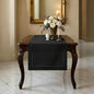 Signature Linen™ by D'Moksha Black Table Runner 36 Inches, 100% Pure Linen by DMokshaHomes