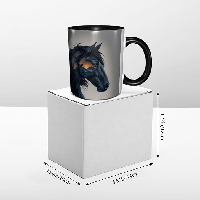 FyLybois Horse Coffee Mug 11 Ounce Mugs Ceramic Tea Cup Drinking Water Cups | - Image 6