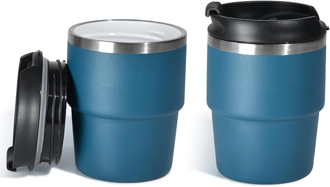 CHLJAR Espresso Cups, 6oz Insulated Espresso Cup Set of 2, Espresso Shot Cups by Unknown