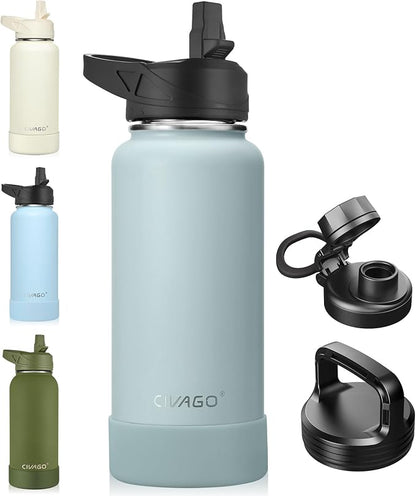 CIVAGO 32 oz Insulated Stainless Steel Water Bottle by CIVAGO
