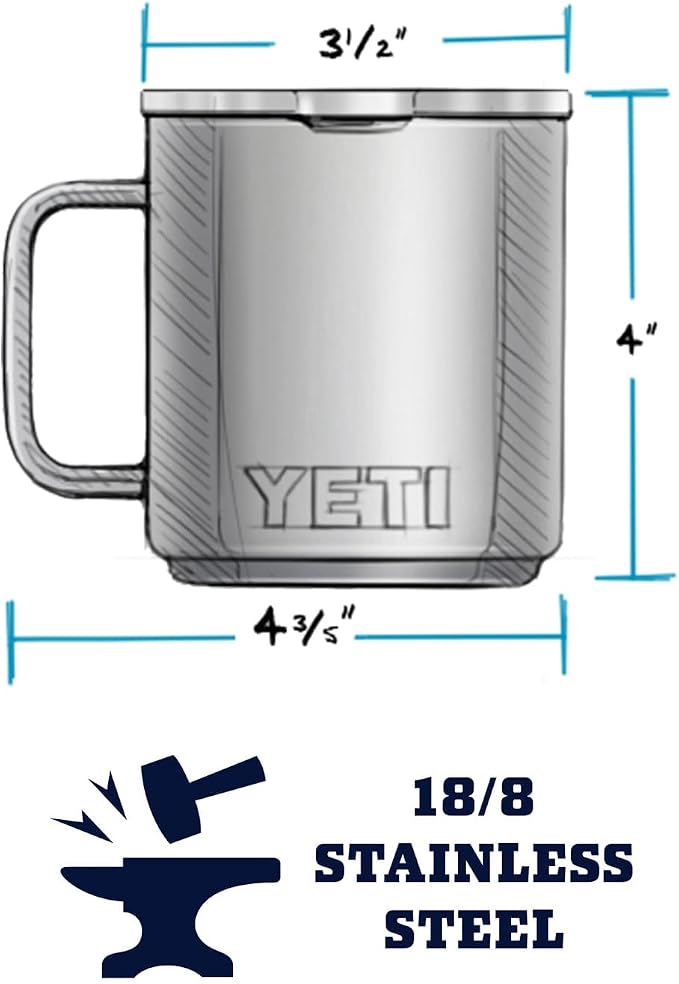 YETI Rambler 10 oz Stackable Mug, Vacuum Insulated, Stainless Steel - Image 4