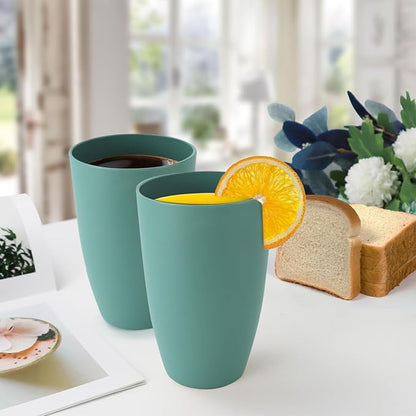 PYRMONT Wheat Straw Cups 20 Oz Alternative Plastic Cups Set of 6 Unbreakable - Image 4