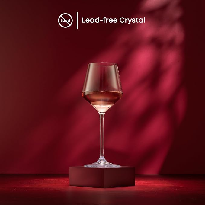 JoyJolt Layla White Wine Glasses, 13.5 oz Clear – Made in Europe - Image 4