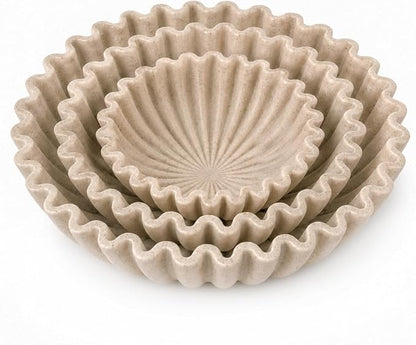 Decorative Bowl Set of 3, Fluted Resin Bowls - Image 6