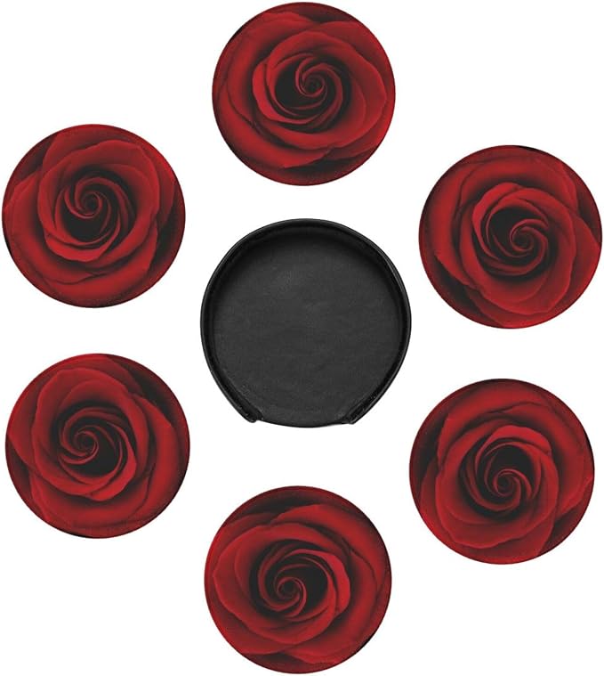 Drink Coasters with Holder Stand Set of 6 - Image 5