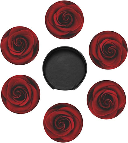 Drink Coasters with Holder Stand Set of 6 - Image 5