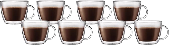 Bodum 15oz Double Wall Latte Mug, High-Heat Borosilicate Glass by Bodum