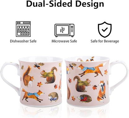 Fall Animal Coffee Mug, 12oz Ceramic Autumn Mug - Image 5
