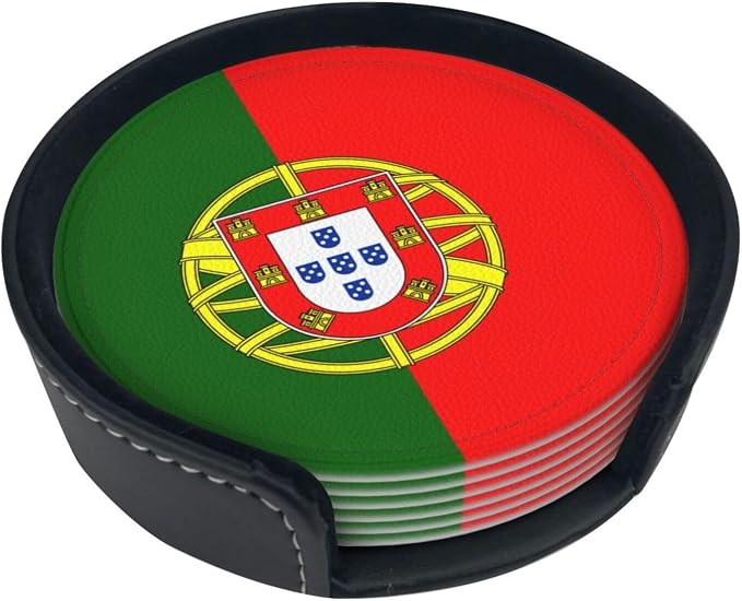 Portugal Flag Coasters for Drinks by Unknown