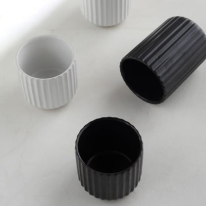 Nordic Ceramic Mug, Japanese Tea Cup 6oz Striped Cup No Handle Drinking Cup - Image 4