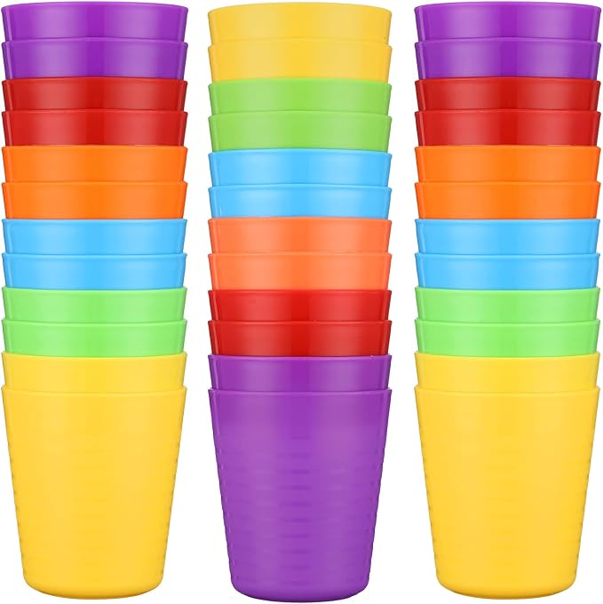 Eccliy 36 Pcs Kids Cups Bulk, 8 oz Plastic Toddler Drinking Cups Unbreakable by Eccliy