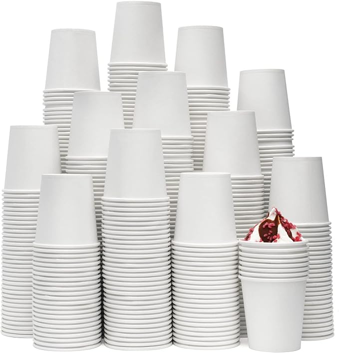 Vumdua 500 Pcs 6 oz Disposable Paper Coffee Cups, Hot/Cold Beverage Drinking Cup by Vumdua