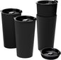 Greentainer 4 Pack Plastic Travel Coffee Mug Set, 20 oz Spill Proof Drinking by Greentainer