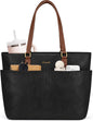 LOVEVOOK Work Tote Bags for Women, Vintage Leather 15.6 Inch Laptop Bag by LOVEVOOK