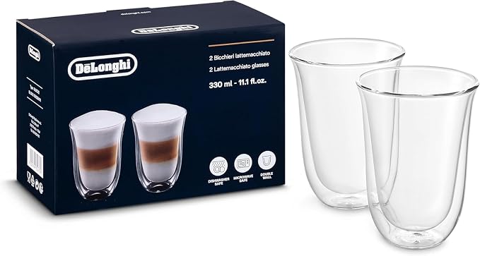 De'Longhi DeLonghi Double Walled Thermo Latte Glasses, 330 milliliters by Unknown