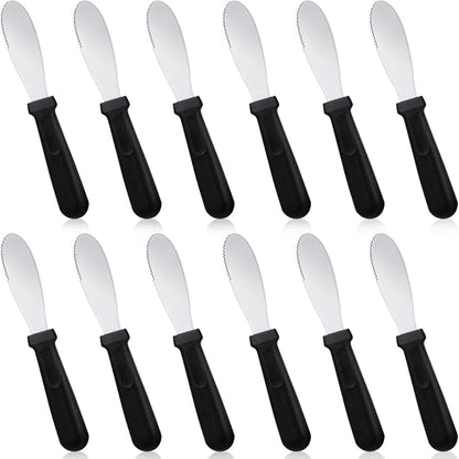 12 Pcs Butter Spreader Knives Wide Blade Stainless Steel Cheese Spreader Knife by Cunno
