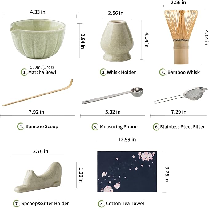 8 Pcs Matcha Whisk Set - Image 2