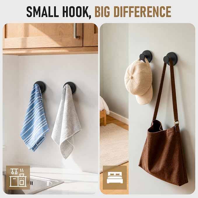 Suction Cup Hooks for Shower, Shower Hooks for Inside Shower, No Drill Bathroom - Image 2