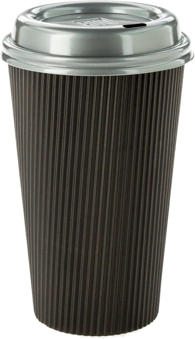 Restaurantware 12 Ounce Double Wall Disposable Coffee Cups, 500 Insulated Black - Image 6