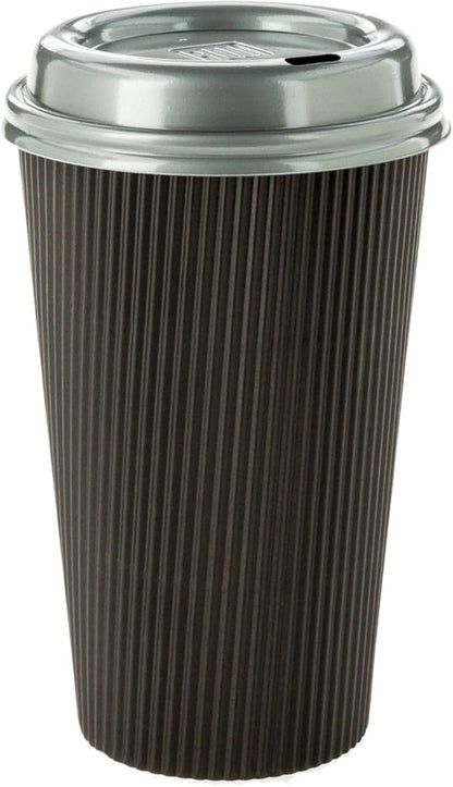 Restaurantware 12 Ounce Double Wall Disposable Coffee Cups, 500 Insulated Black - Image 6